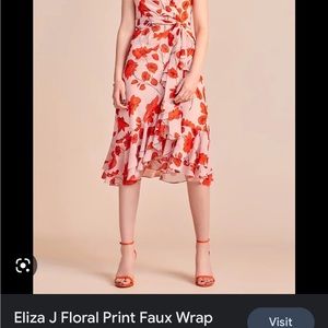 Eliza J faux wrap dress. Size 14
